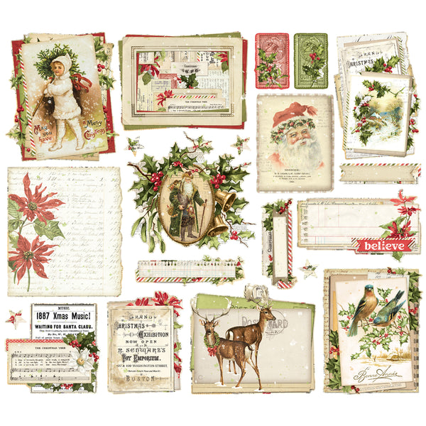 Simple Stories Vintage YULETIDE Christmas EPHEMERA 20 pcs #23226