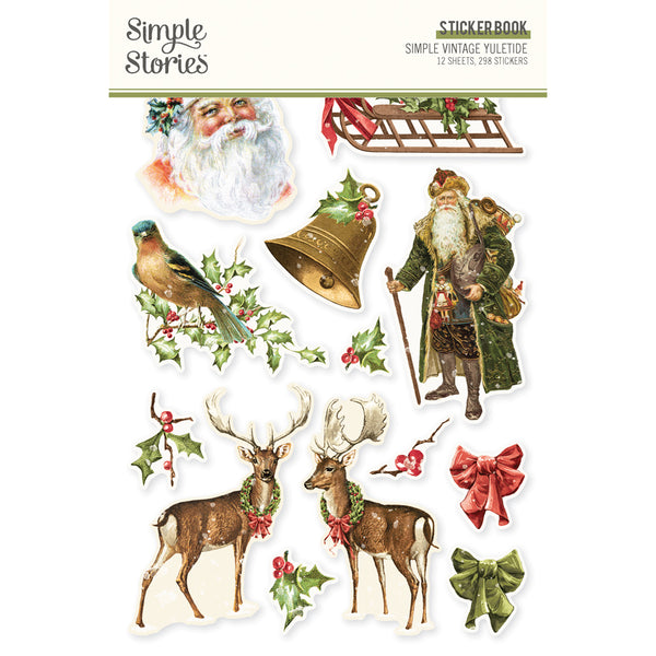 Simple Stories Simple VINTAGE YULETIDE CHRISTMAS Sticker Book #23227