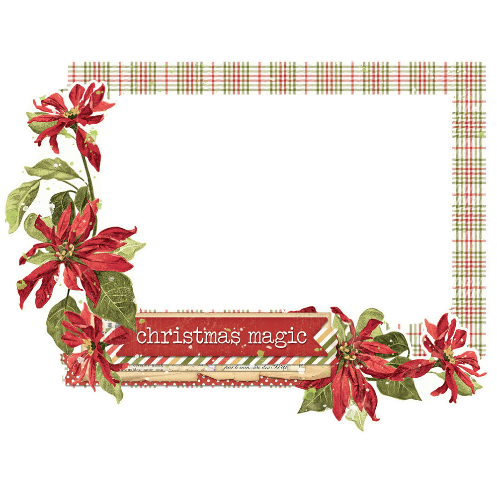 Simple Stories Vintage YULETIDE Christmas Chipboard Frames 6 pcs #23228