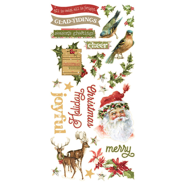 Simple Stories VINTAGE YULETIDE CHRISTMAS Card Kit #23236