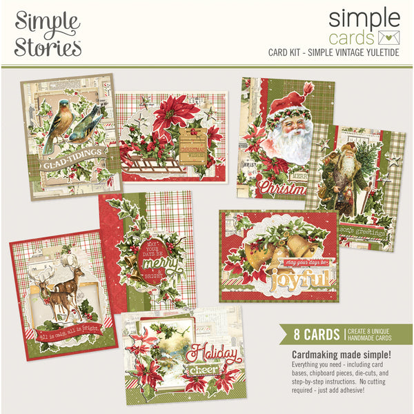 Simple Stories VINTAGE YULETIDE CHRISTMAS Card Kit #23236