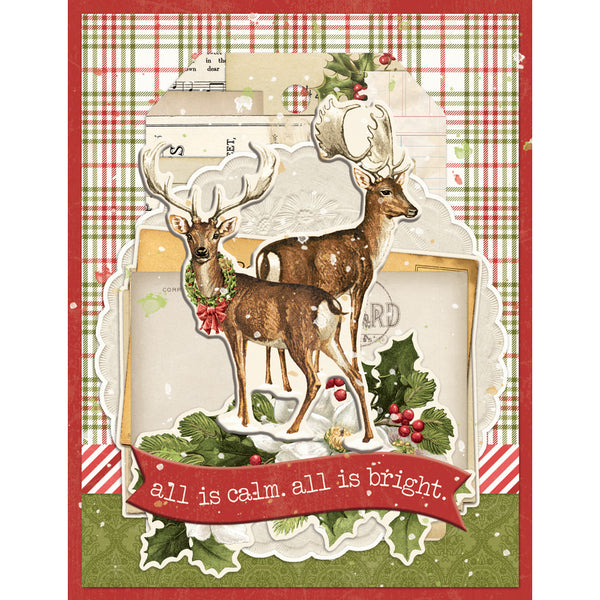 Simple Stories VINTAGE YULETIDE CHRISTMAS Card Kit #23236