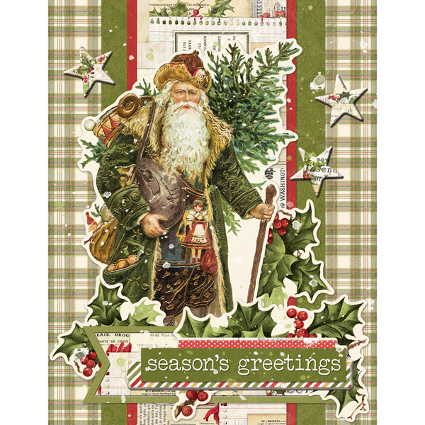 Simple Stories VINTAGE YULETIDE CHRISTMAS Card Kit #23236