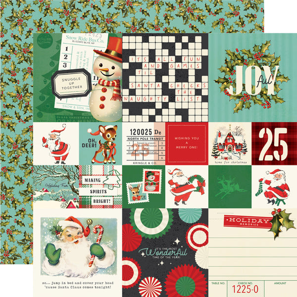 Simple Stories VINTAGE HOLLY JOLLY 12x12 Collection Kit  #23300