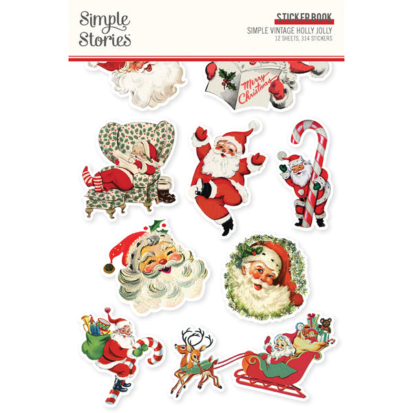 Simple Stories Simple VINTAGE HOLLY JOLLY Christmas Sticker Book #23323