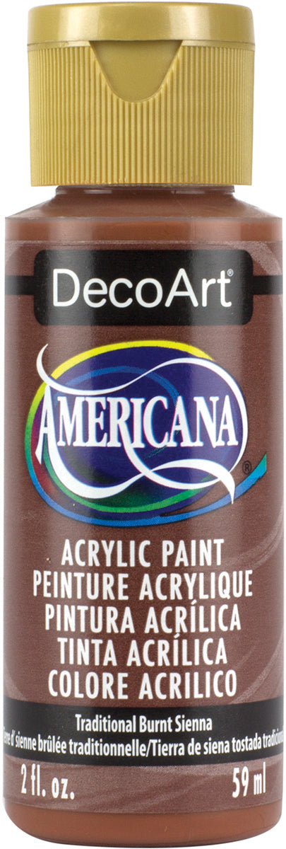 DecoArt TRADITIONAL BURNT SIENNA Americana Acrylic Paint 2 oz. Bottle - #DA223