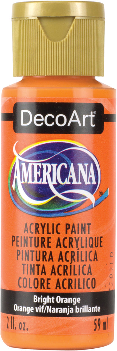 DecoArt BRIGHT ORANGE Americana Acrylic Paint 2 oz. Bottle - #DA228