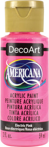 DecoArt ELECTRIC PINK Americana Acrylic Paint 2 oz. Bottle - #DA231