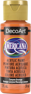 DecoArt CANYON ORANGE Americana Acrylic Paint 2 oz. Bottle - #DA238