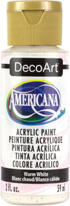 DecoArt WARM WHITE Americana Acrylic Paint 2 oz. Bottle - #DA239
