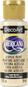DecoArt LIGHT MOCHA Americana Acrylic Paint 2 oz. Bottle - #DA241