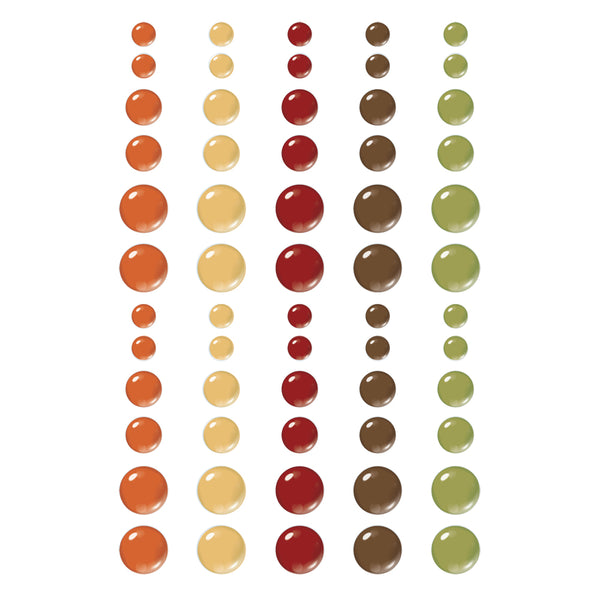 Simple Stories VINTAGE AUTUMN BREEZE Glossy Enamel Dots - 60 pcs #25128