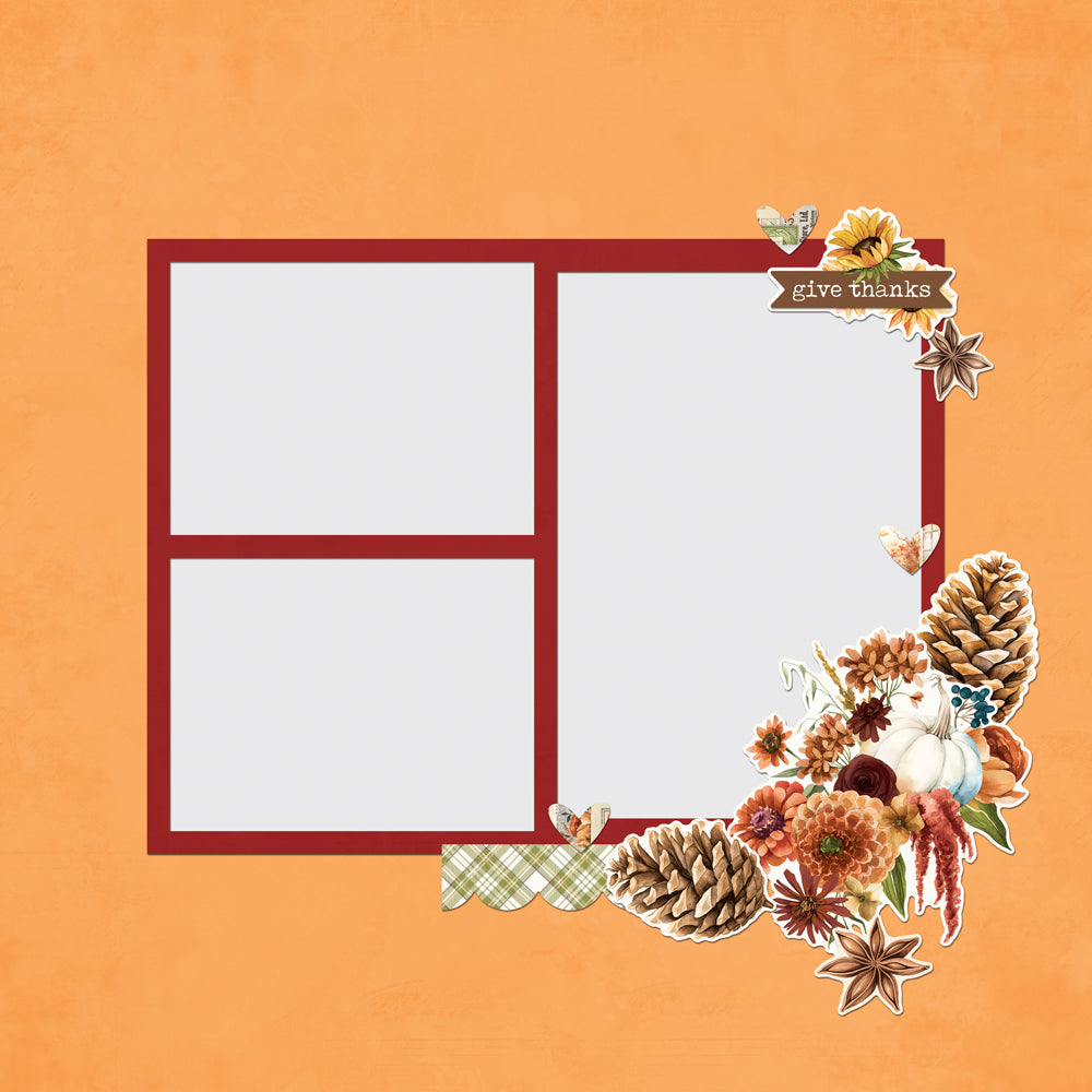 Simple Stories Simple Vintage AUTUMN BREEZE Page Pieces 22 pcs #25129