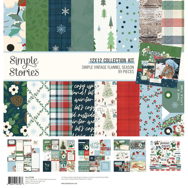 Simple Stories SIMPLE VINTAGE FLANNEL SEASON 12x12 Collection Kit  #25300