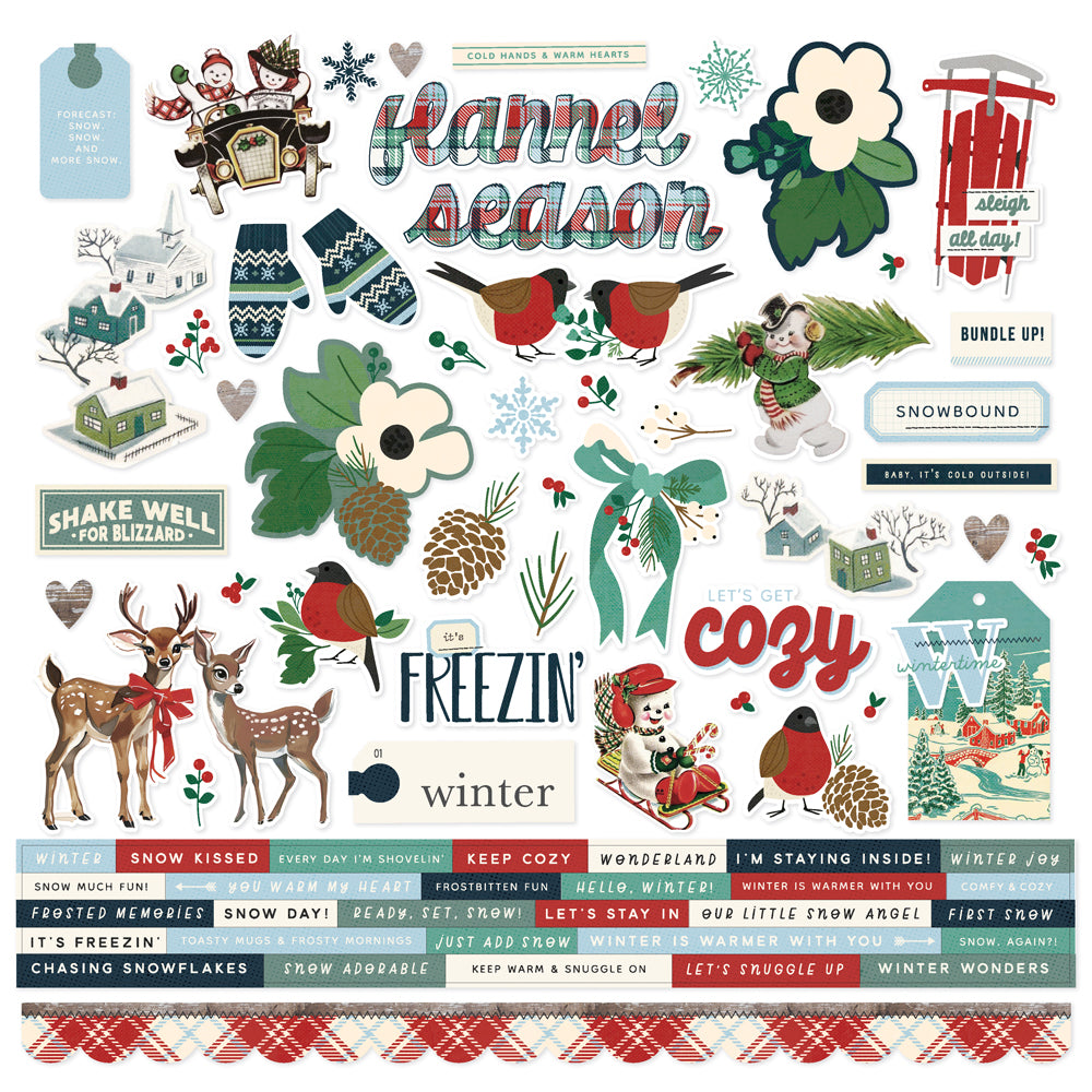 Simple Stories SIMPLE VINTAGE FLANNEL SEASON 12x12 Collection Kit  #25300
