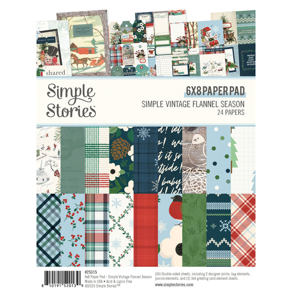 Simple Stories Vintage FLANNEL SEASON 6x8 Paper Pad #25315
