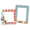 Two decorative picture frames on a white background