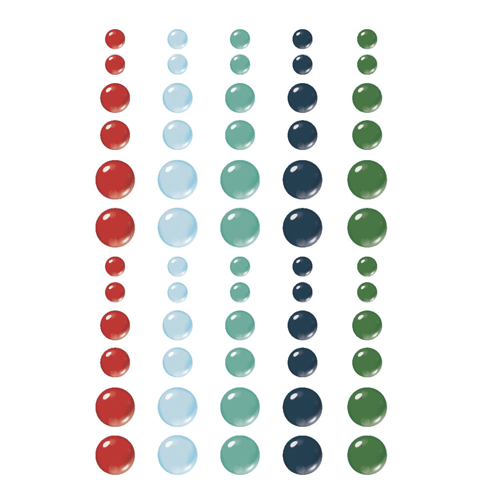 Simple Stories VINTAGE FLANNEL SEASON Glossy Enamel Dots - 60 pcs #25325