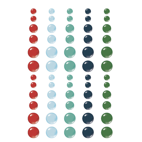 Simple Stories VINTAGE FLANNEL SEASON Glossy Enamel Dots - 60 pcs #25325