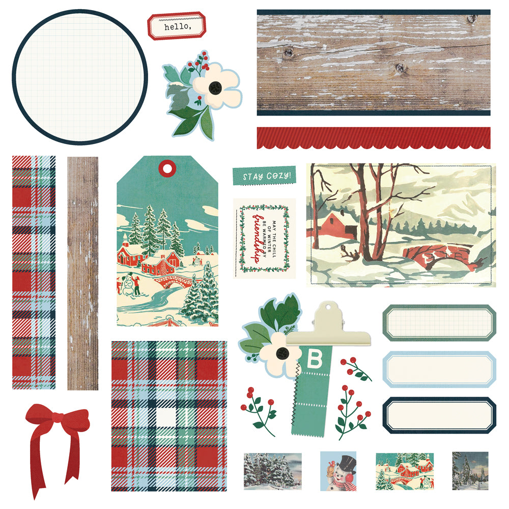 Simple Stories SIMPLE VINTAGE FLANNEL SEASON Christmas Card Kit #25327