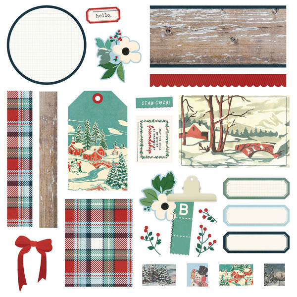 Simple Stories SIMPLE VINTAGE FLANNEL SEASON Christmas Card Kit #25327