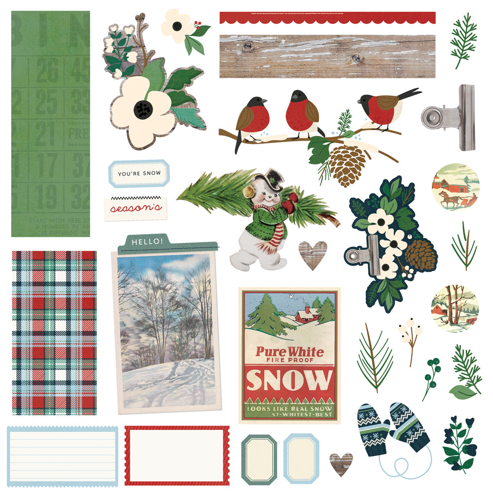 Simple Stories SIMPLE VINTAGE FLANNEL SEASON Christmas Card Kit #25327
