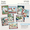 Simple Stories card kit with winter-themed cards on a white background