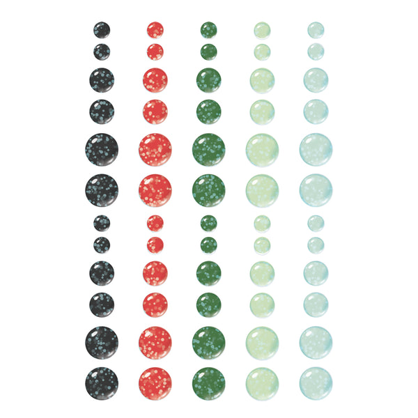 Simple Stories ALL WRAPPED UP Glitter Enamel Dots - 60 pcs #25424