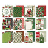 Collection of Christmas-themed stationery items including cards and notebooks.
