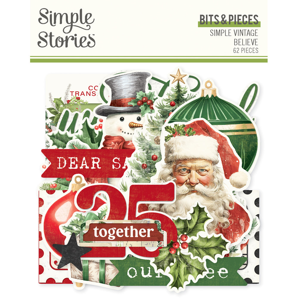 Collection of Christmas-themed stickers featuring Santa Claus, a snowman, and decorative elements on a white background.