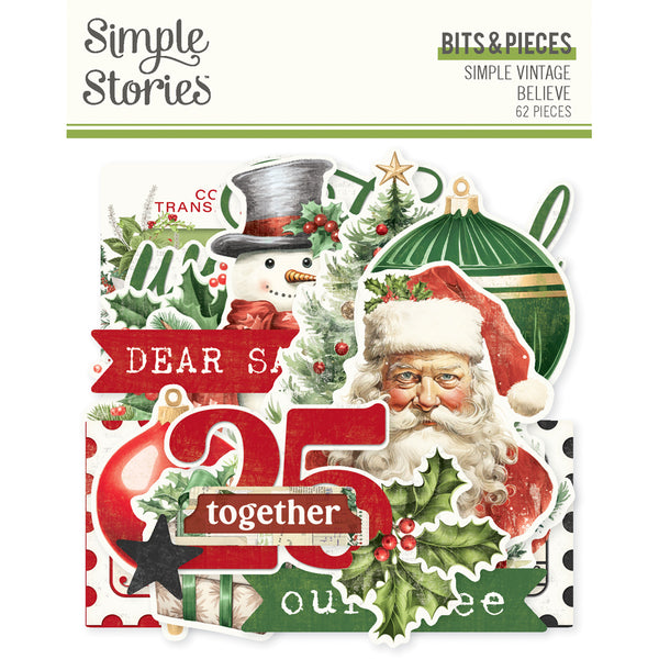 Collection of Christmas-themed stickers featuring Santa Claus, a snowman, and decorative elements on a white background.