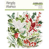 Decorative stickers with floral and leaf designs on a white background, featuring the brand 'Simple Stories'.