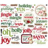Simple Stories Vintage BELIEVE Christmas Sentiment Bits & Pieces EPHEMERA 62 pcs #25528