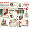 Collection of Christmas-themed decorative elements including Santa Claus, snowman, and holiday phrases.