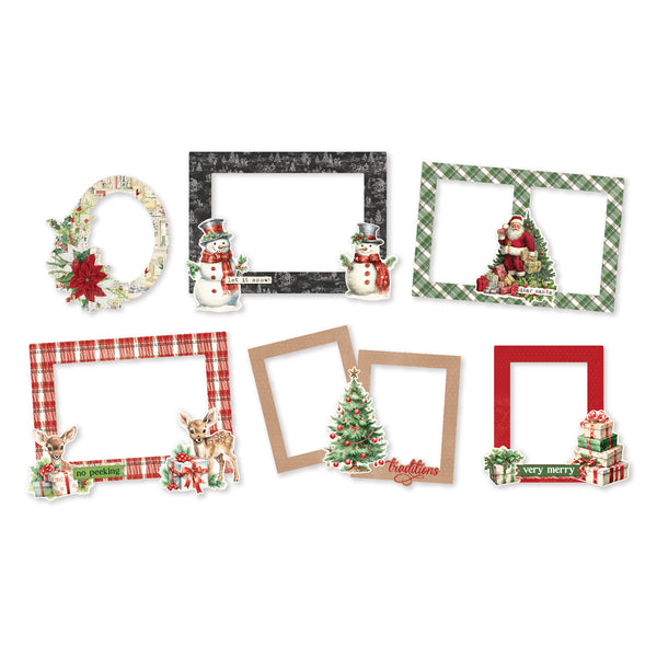 Simple Stories VINTAGE BELIEVE CHRISTMAS Chipboard Frames 6 pcs #25531