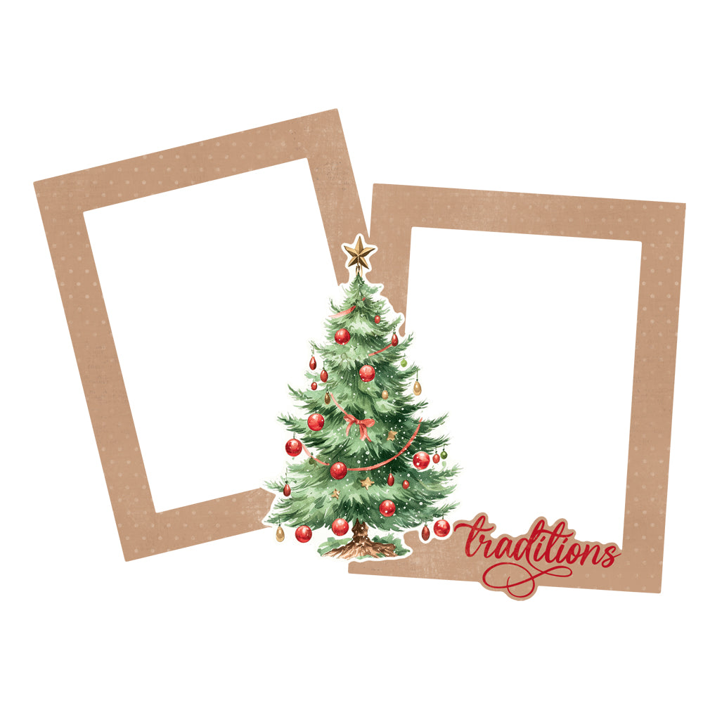 Simple Stories VINTAGE BELIEVE CHRISTMAS Chipboard Frames 6 pcs #25531