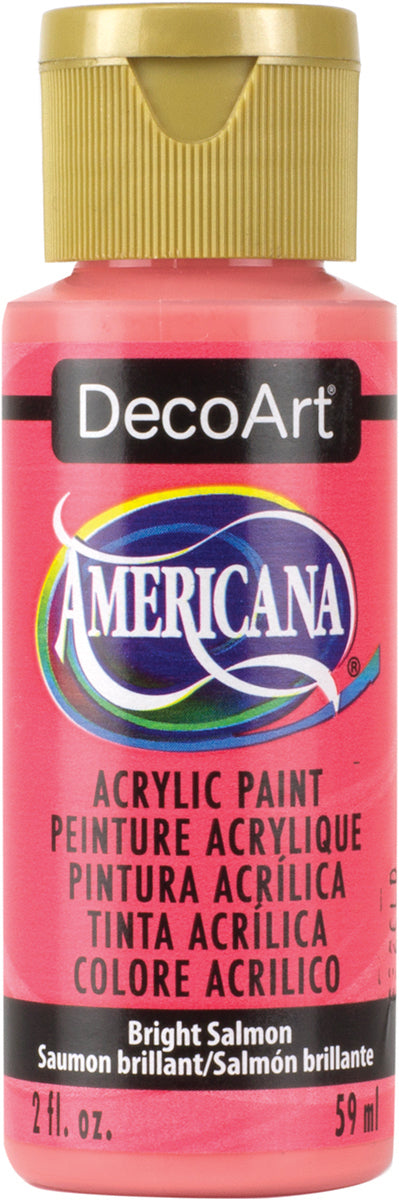 DecoArt BRIGHT SALMON Americana Acrylic Paint 2 oz. Bottle - #DA329