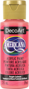 DecoArt BRIGHT SALMON Americana Acrylic Paint 2 oz. Bottle - #DA329