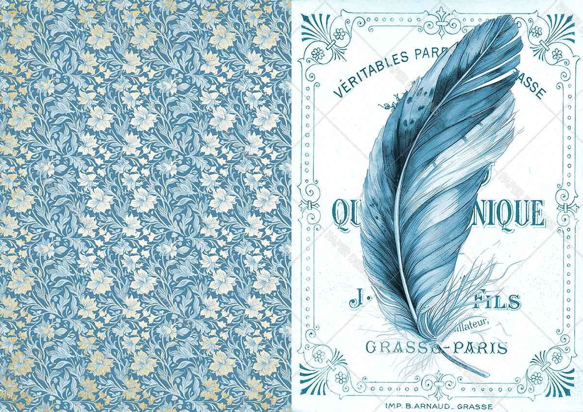 Paper Designs VINTAGE BIRDS Collection A4 Vellum Paper 10 sheets #VP_001