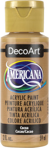 DecoArt COCOA Americana Acrylic Paint 2 oz. Bottle - #DA259