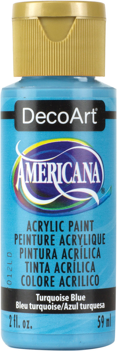 DecoArt TURQUOISE BLUE Americana Acrylic Paint 2 oz. Bottle - #DA268