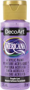 DecoArt Americana acrylic paint bottle in Purple Cow color