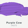 Purple color swatch labeled 'Purple Cow' with code DA272 on a white background