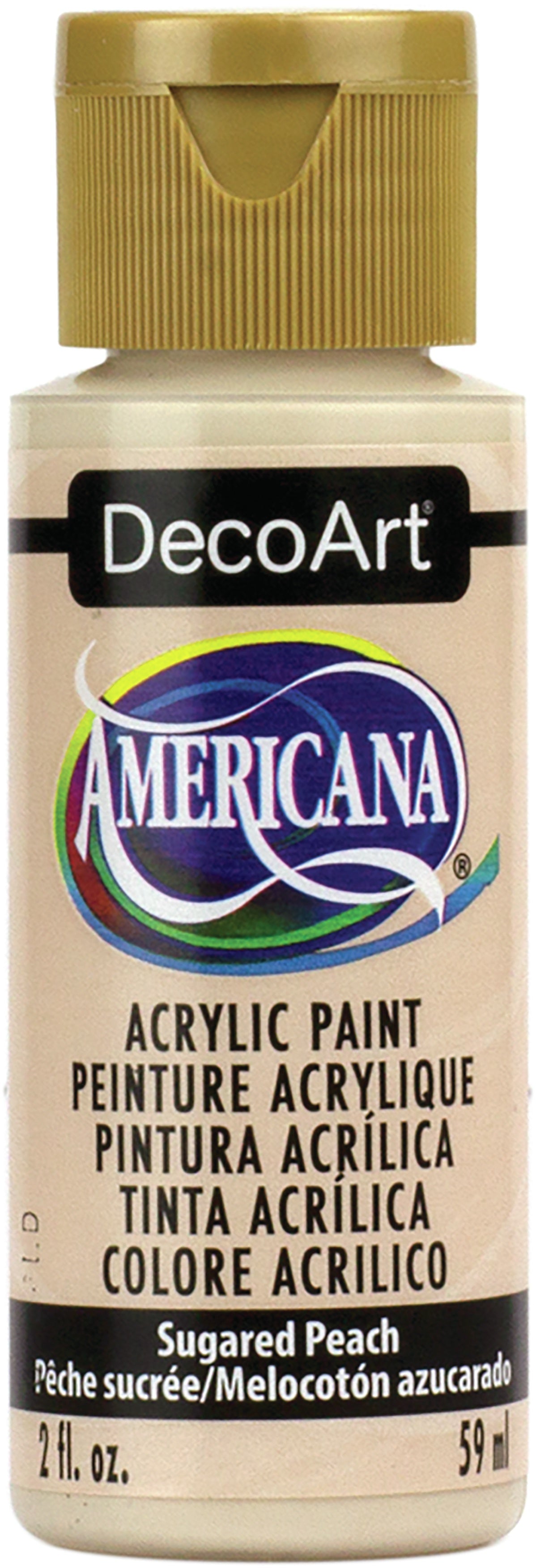 DecoArt SUGARED PEACH Americana Acrylic Paint 2 oz. Bottle - #DA354