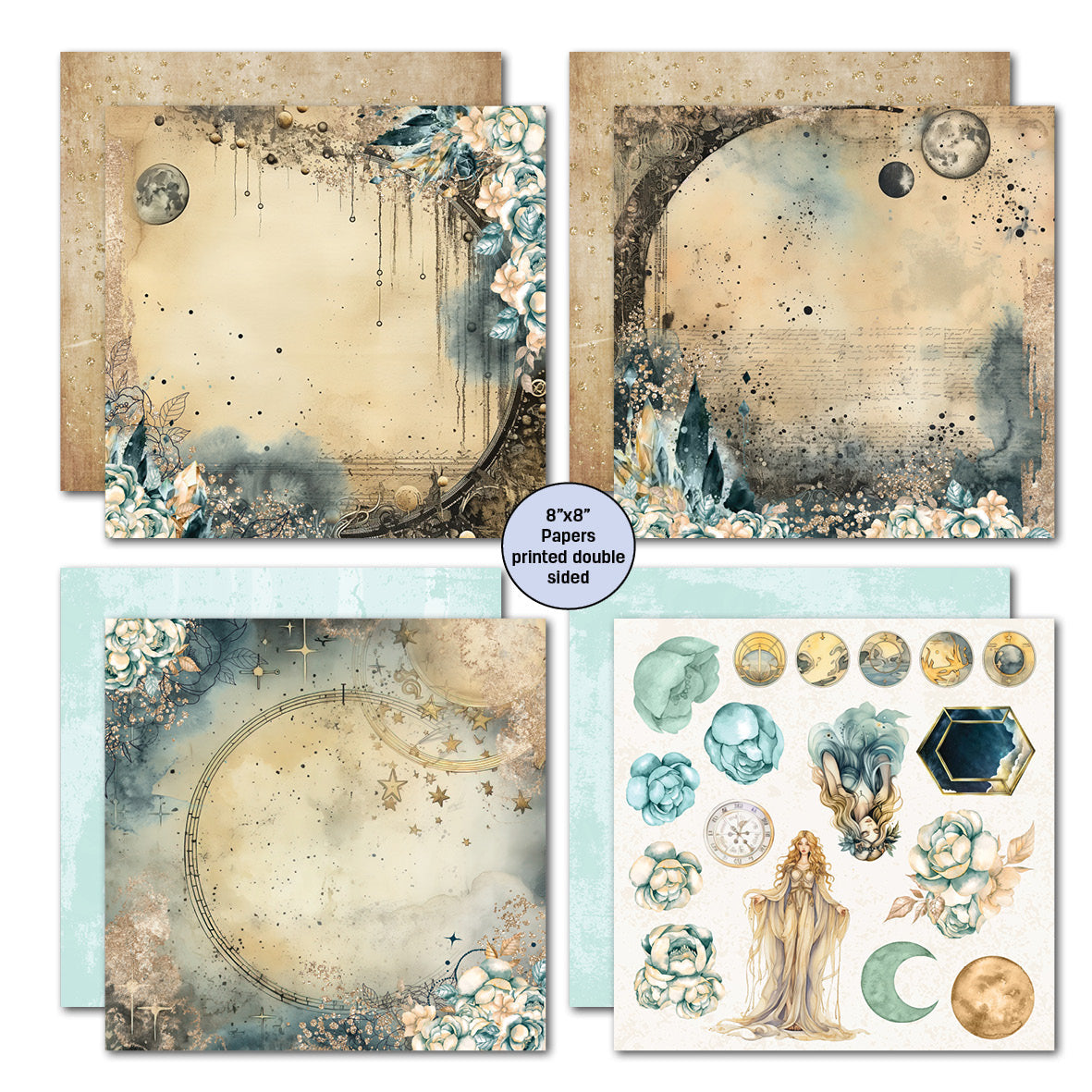 3Quarter Designs CELESTIAL SKIES 8x8 Paper Pack