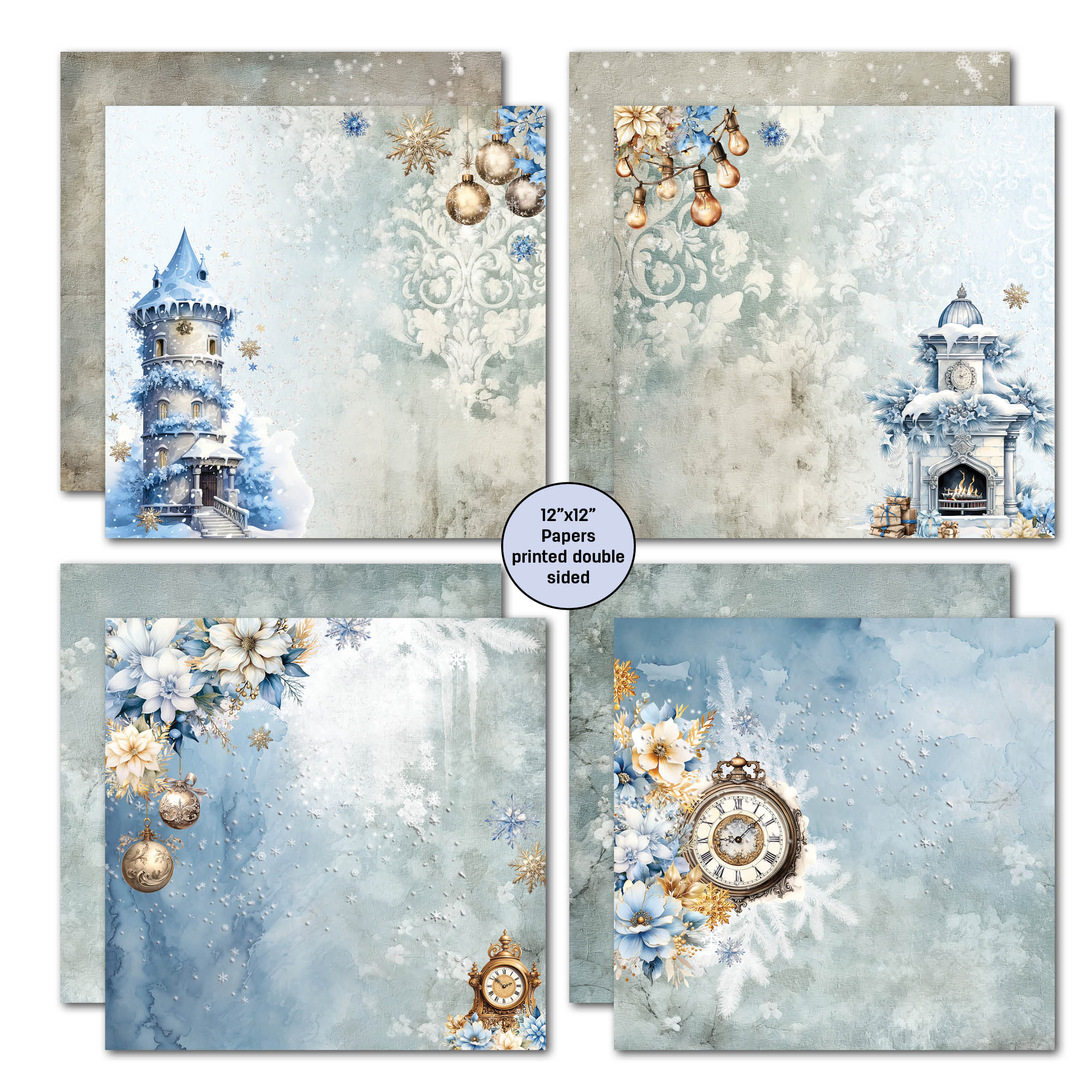 3Quarter Designs SNOWFLAKE SEASON 12x12 Collection Pack