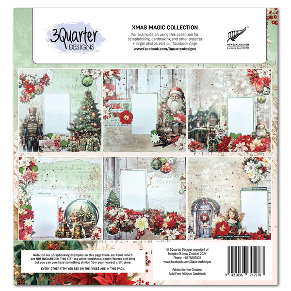 3Quarter Designs XMAS MAGIC 12x12 Collection Pack & Diecuts Set