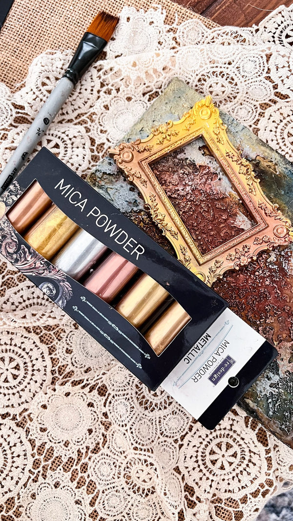 ReDesign with Prima METALLIC Decor MICA Powder Set 6 colors - #662837