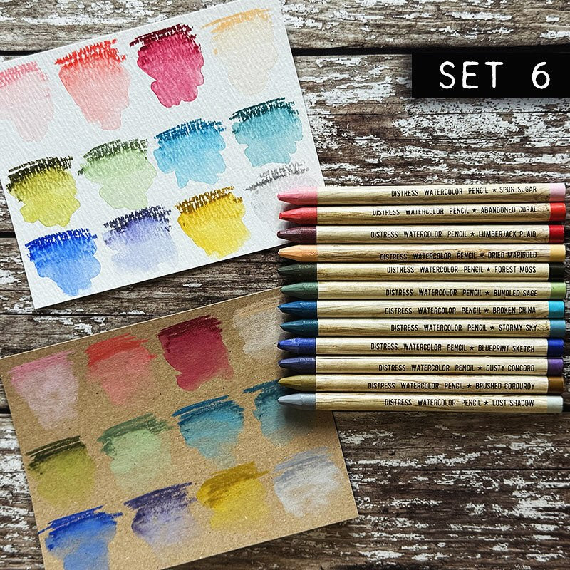 Ranger Tim Holtz DISTRESSED WATERCOLOR PENCILS Set 6 #TDH83603