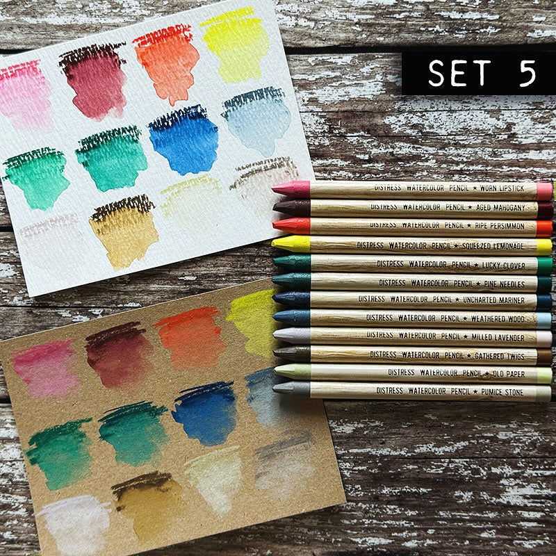 Ranger Tim Holtz DISTRESSED WATERCOLOR PENCILS Set 5 #TDH83597